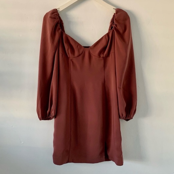 Wilfred Dusty RoseNovella Recycled Polyester Blend Satin Small Slit Mini Dress 0 - Picture 5 of 16